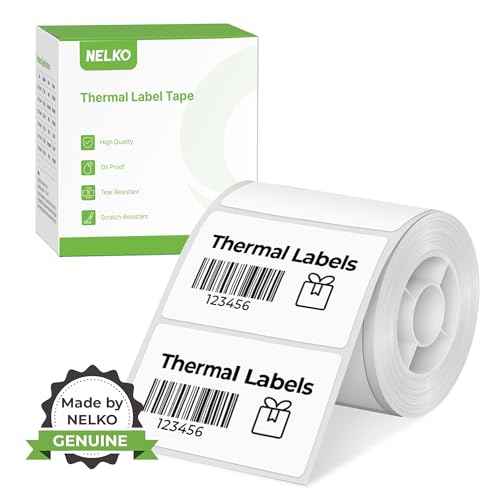 Thermal Labels for Nelko PM220 Label Maker, 2'' x 1.18'' (50x30mm) Thermal Sticker Label, Waterproof, Multi-Purpose Label Tape, 1 Roll of 230 Self-Adhesive Thermal Paper (White)