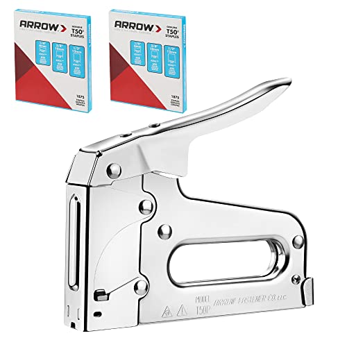 Arrow Heavy Duty Staple Gun Kit with 3750 Staples for Upholstery & Repair