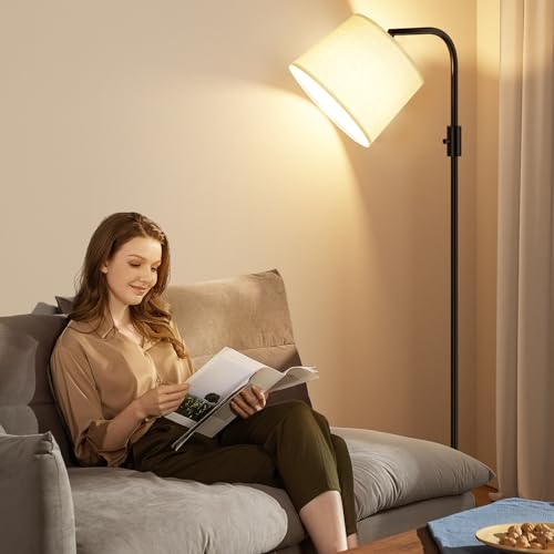 Ambimall ?????????? ???????????????? Floor Lamp - Floor Lamps 9W ?????? Light Bulb Included, Standing Lamps for Living Room with Adjust Head, Modern Standing Tall Light Rotary Switch for Office