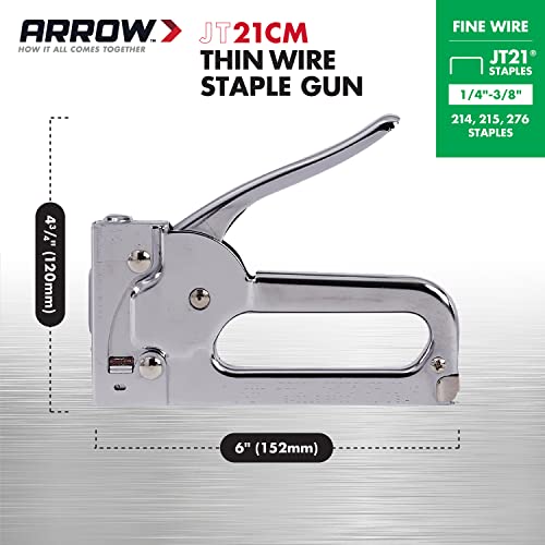 Arrow JT21CM Professional Light Duty Staple Gun for Upholstery,