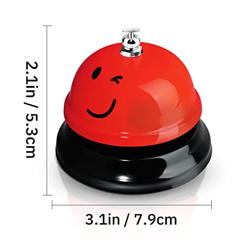 Tudomro 6 Pcs Smile Face Call Service Bells for Desk & Restaurant, Plain Color