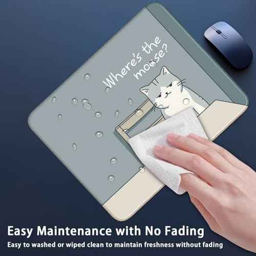 Non-Slip Mouse Pad Gaming Mouse Pad Small Mousepad for Computer, Laptop, Gamer, Cat Pattern, 8x10 inch
