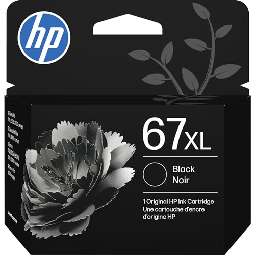HP 67XL Black High-Yield Ink Cartridge for HP DeskJet & Envy Series - One Size