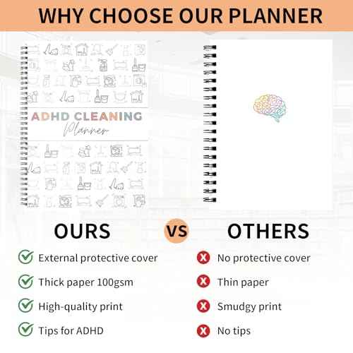 ADHD Cleaning Planner?, Cleaning Plan Schedule and Checklist? for Adults and Teens, Adhd Cleaning and Organizing Planner, Daily Weekly Monthly Checklist for Home, Reusable ?DIY Household Cleaning Planner?
