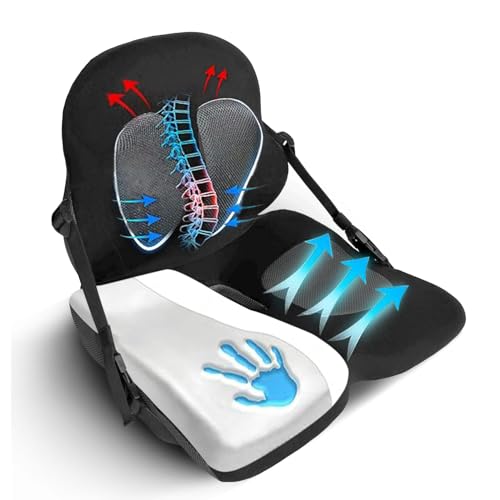 Lumbar Support Pillow for Office Chair | Adjustable, Doctor-Developed Memory Foam Back Seat Cushion | Ergonomic Pressure Relief & Enhanced Blood Flow (New & Improved)