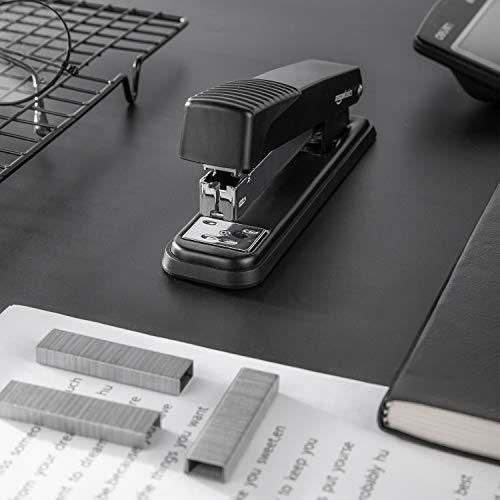 Amazon Basics Full-Strip Metal Office Stapler 20-Sheet Capacity 3-Pack Black