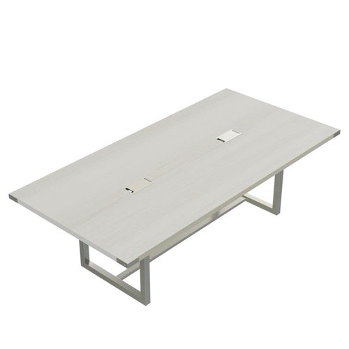 Safco Mirella Conference Table Sitting Height - 8' White Ash