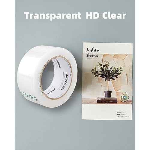 Packing Tape Refills, Clear, Packaging Tape Heavy Duty Designed for Moving, Shipping and Packing, Mailing,1.88" x 60 yds, 2 Rolls