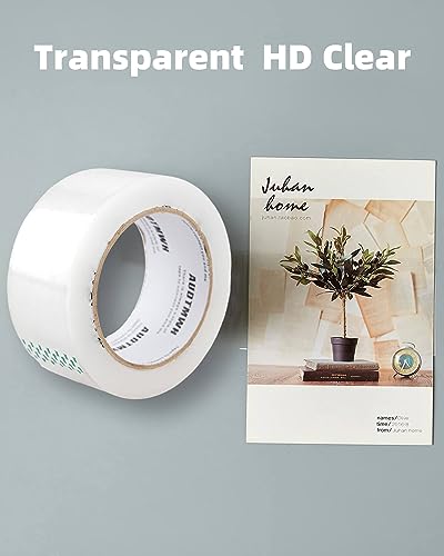 AUDTMWH Packing Tape Refills Clear 1.88" x 60 Yards, 2 Rolls - 120 Yards Total