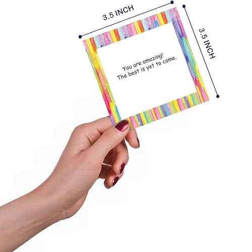70 Inspirational Cards with Envelopes & Stickers ? 3.5x3.5 Positive Affirmation Notes in Gift Box ? Encouragement, Gratitude, Motivation.