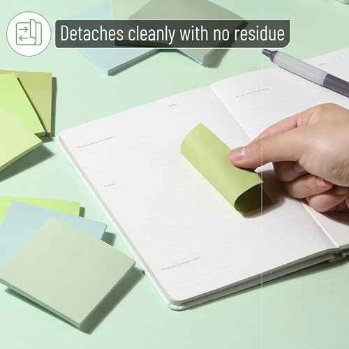 Mr. Pen- Sticky Notes, 3¡±x3¡±, 12 Pads, 600 Sheets, Shades of Green Sticky Notes 3x3