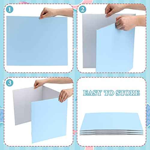 Yeaqee 24 Pcs Solid Privacy Boards for Student Desks Classroom Desk Divider Trifold Table Desk Privacy Panel Privacy Folders Screen Partition for School Teacher Student Study Test Home (Pastel Colors)