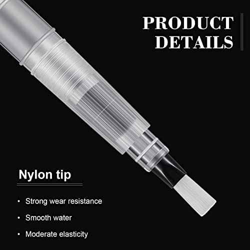 Breling 4 Pieces Pencil Style Envelope Moistener, Stamp Moistener with Nylon Brush Head Mailing Letter Sealer Envelope Licker for Office Classroom, Clear