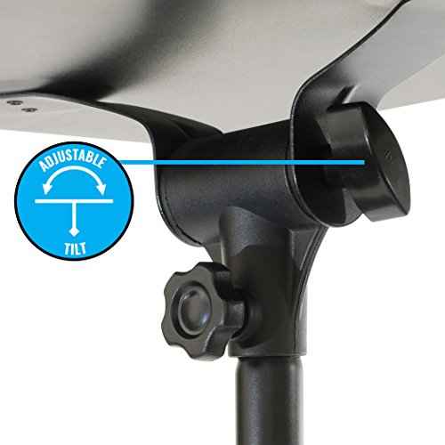 Plixio Adjustable Laptop Projector Stand - Portable Podium Tripod Mount, DJ Mixer Desk Computer Stand Tray and Holder (27" to 48")