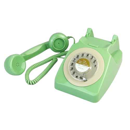 Telephone, Corded Landline Phones for Home, Retro Old Fashion Home Phone with Rotary Dial Keypad, Antique Old Fashion Telephones Novelty Gift for Decoration