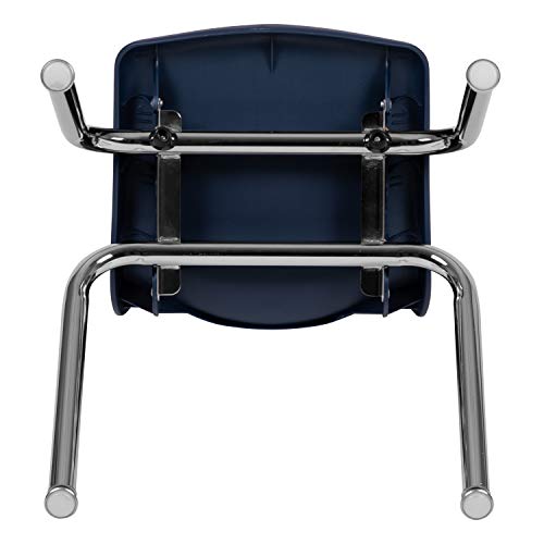 Flash Furniture Mickey Advantage Navy Student Stack School Chair - 14-inch