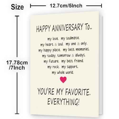 Anniversary Card to Husband | Happy Anniversary Card & Gifts for Men, Husband, Him, Boyfriend | Wedding
