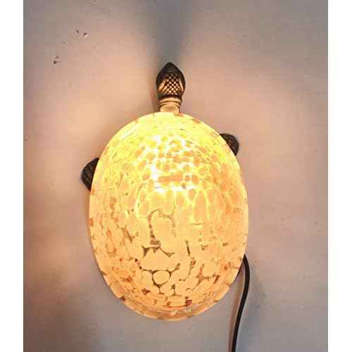HUIMEIJU Brown glass turtle night light, Animal night light study balcony garden corner lighting