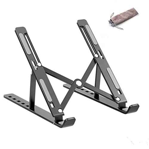 Laptop Stand for 13.3" Laptop Holder Riser Computer Stand, Adjustable Foldable Portable Notebook Stand, Compatible with 13" MacBook Pro and MacBook Air and Tablets, Grey (STAND001)