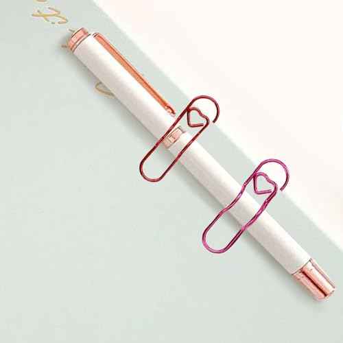 20 PCS Metal Pen Holder Clips for Notebook - Colorful Planner Pen Holder & Paper Clip Set - Multi-Purpose Pencil Clips for Journal Planner Office School Supplies (5 Colors)