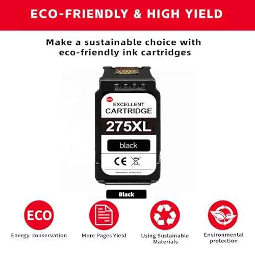 275XL Black Ink Cartridges for Canon Printers Replacement for Canon tr4700 Ink Cartridges Compatible for PIXMA TR4720 TS3522 TS3722 TR4722 TS3500 TS3520 TS3720 TR4723 TR3700 TR4722 Ink