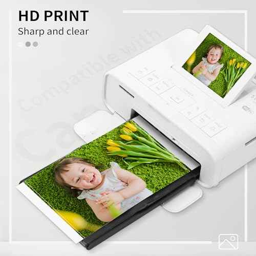 Compatible Canon Selphy CP1500 Ink and Paper For Selphy CP1300 CP1200 CP1000 CP910, KP-108IN KP108 3 Color Ink Cartridges and 108 Photo Paper Sheets (4'' x 6'' Glossy) for CP Photo Printers