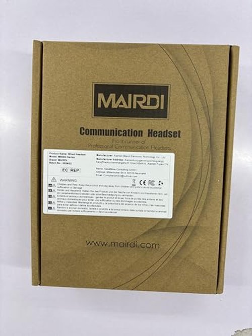 MAIRDI Telephone Headset with RJ9 & 3.5mm Jack for Office Landline Deskphone Cell Phone PC Laptop, Call Center Phone Headset with Microphone, Works for Cisco 7941 7965 6941 7861 8961