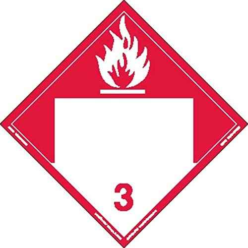 Labelmaster ZRV9B Combustible Liquid Hazmat Placard, Blank, Rigid Vinyl (Pack of 25)