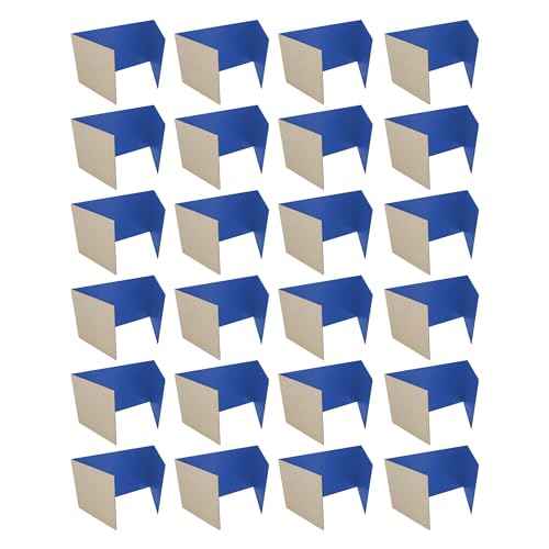 Flipside Products 12¡±x 48¡± Blue Study Carrel, Privacy Boards, Student Privacy and Focus Booth for The Classroom, Desk Divider Cubby for Tests, Made in USA - 24 Pack