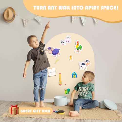 Magnetic Wall Decal Arch: 31" x 39" Magnetic Chalk Board Sticker -for Kids & Playroom (Ivory White)
