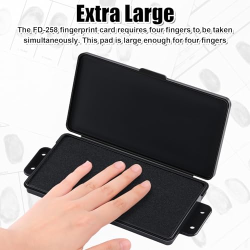 Humyoun 1 Pcs Rectangle Black Fingerprint Ink Pad for Business & Office Use
