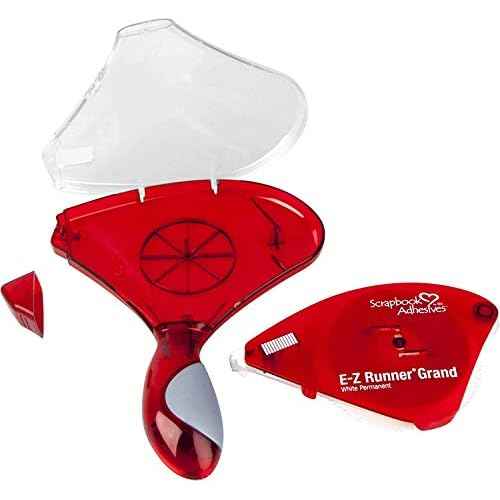 Scrapbook Adhesives by 3-L - EZ Runner Grand Adhesive Dispenser & EZ Runner Grand Refill - 150ft Double Sided Adhesive Tape Dispenser for 3L Zero Waste Art Project & Scrapbook Glue Roller, E-Book