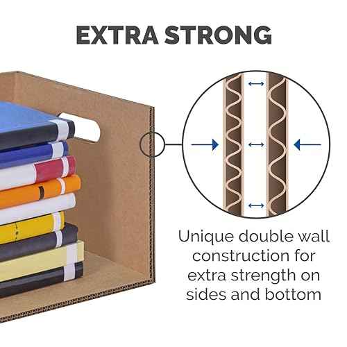 Bankers Box Medium Classic Moving Box 8 Pack, Reinforced Handles, Tape-Free Assembly, Box with Lid, 19-in x 14.5-in x 15.5-in (7717201)