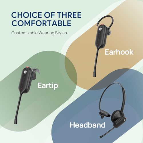 Yealink WH63 E2 DECT Wireless Headset - Single Ear, Noise Cancelling, Multi-Device