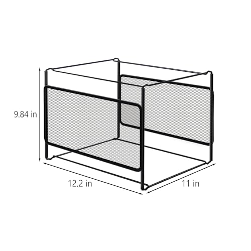 Comix 2 Pack Mesh Hanging File Folder Organizer for Home Office - Black