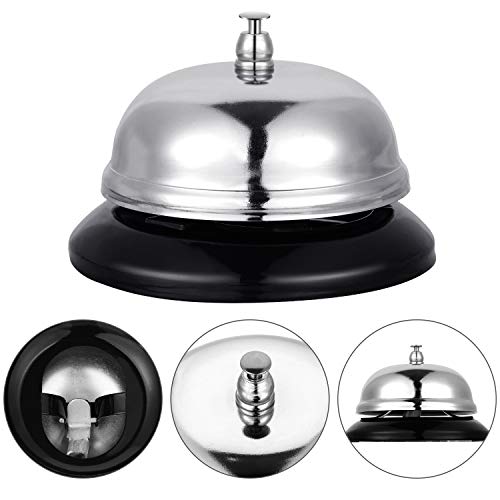 Boao Metal Desk Service Bell with Double-Sided Sign for Reception & Hotels