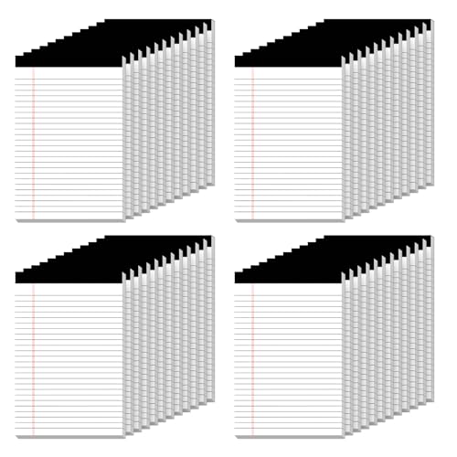 5" x 8" Note Pads 48 Pack of Legal Pads 30 Sheets Notepad College Ruled Small Writing Pads Perforated Pages Paper Pads 80GSM Heavyweight Paper Note Pads for Home, Office, or School