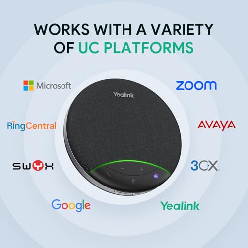 Yealink SP92 Conference Speakerphone Black with USB-C & Teams Certified