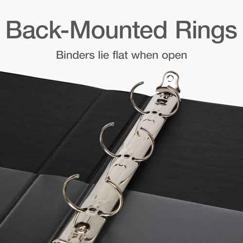 Oxford Mini View Binders, 1" Round Rings, Small Binders for School or Office, Holds A5 Size Paper, 2 Clear Pockets, PVC-Free, Non-Stick, 5.5 x 8.5 inches, Holds 225 Sheets, Black, 2 Pack (1017044)