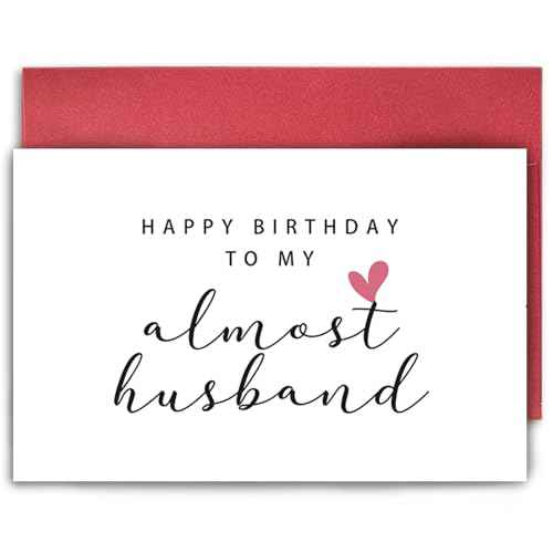 SuperShunhu Happy Birthday Card for Fiance, Fiance Birthday Card Gift for Him, Future Husband Birthday Card, Happy Birthday to My Almost Husband