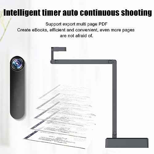 Bewinner 4K 16MP Ultra Document Camera & Webcam, USB Overhead Projector CMOS Image Sensor Adjustable Angle for Live Demo, Remote Teaching for OS X for for OBS for Android