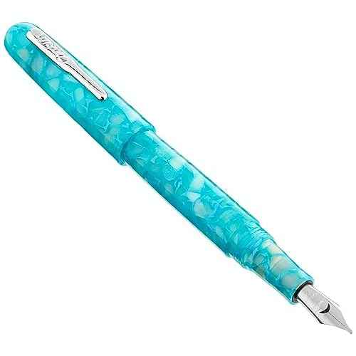 Conklin All American Fountain Pen in Turquoise Serenity ? Stub Nib, Artistic Design & Superior Craftsmanship ? Ideal Gift for Calligraphers & Pen Collectors