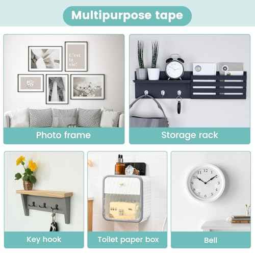 Double Sided Nano Tape Heavy Duty, Strong Sticky Extra Large (1.18in x 9.85Ft ) Removable Mounting Tape, Clear Multipurpose Wall Decor Adhesive Tape for Poster, Picture Hanging, Carpet, Photos Frames