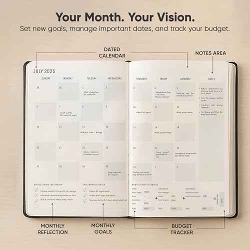 July 2025-2026 Planner 8.5 x 11 Pro Max - Dated Productivity & Academic 2025-2026 - Daily, Weekly & Monthly Planner With July Start Date - A4 - Productivity Store