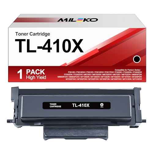 MILEKO TL-410X Toner Cartridge Replacement for Pantum TL-410X TL-410H TL-410 Compatible for P3010DW M7102DW M7100DW M7200FDW M7202FDW M6702DW M6800FDW M6802FDW P3012DW P3300DW P3302DW (Black, 1-Pack)