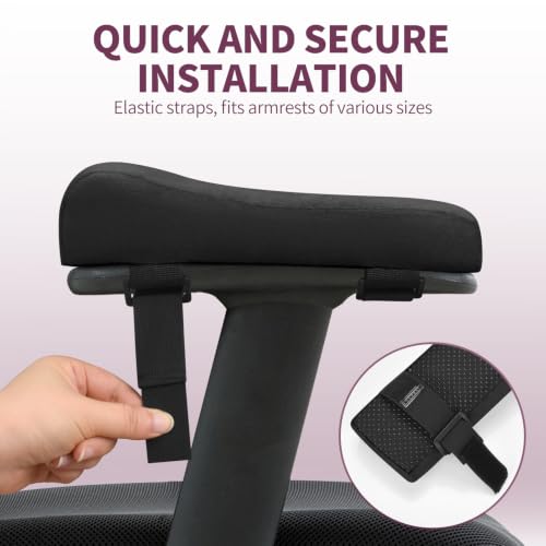 Love&go Black Office & Gaming Chair Armrest Pads – Elbow Cushions