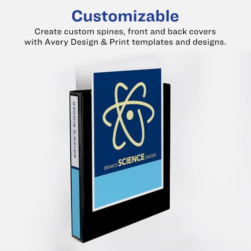 Avery Durable View 3 Ring Binder 0.5 Inch Slant Rings White - School & Office