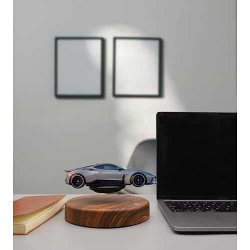 Funtastech Levitating Lamp Magnetic Levitation Ambient Lighting Led Night Light Bulb with Floating Display Stand Tray for Plants, Toys, Ornaments, Home Office Table & Room Desk Decor, Cool Tech Gifts