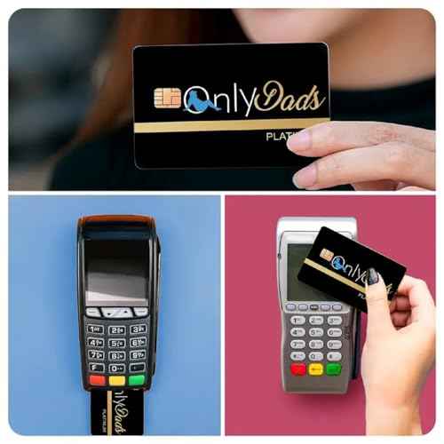 4PCS Credit Card Skin,Debit Card Skin,Only Dads Debit Card Sticker,Credit Card Skin Funny,Cute Waterproof Skins Cover for Bank, EBT, Key, Transportation, ID(Only Dad)