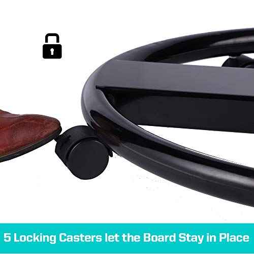 40 X 28 Inch Mobile Magnetic Whiteboard, Height Adjustable Dry Erase Board Easel on Rolling Stand with Flipchart Easel Pad, Magnets & Eraser, Black